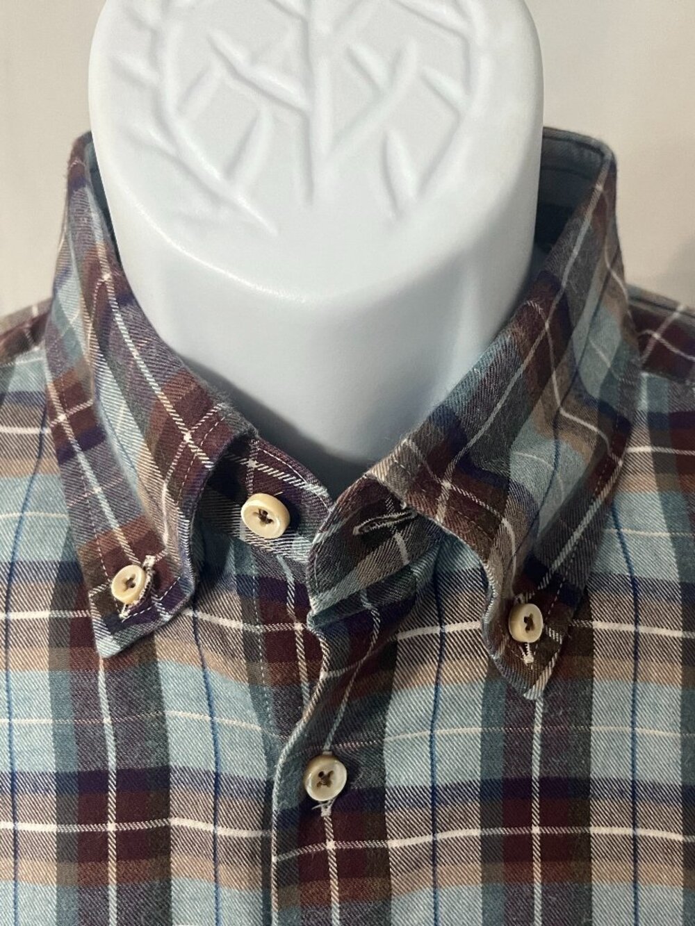 Stenströms Men’s Blue Purple Fitted Body Long Sleeve Shirt 👔 Large L 16 ✨